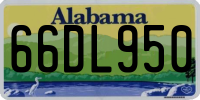 AL license plate 66DL950