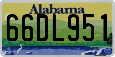 AL license plate 66DL951