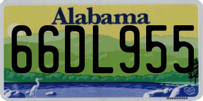 AL license plate 66DL955