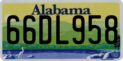 AL license plate 66DL958