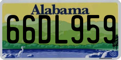 AL license plate 66DL959