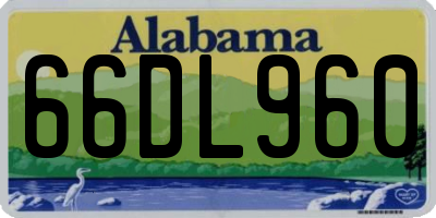 AL license plate 66DL960