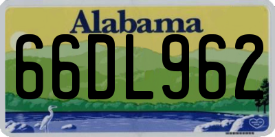 AL license plate 66DL962