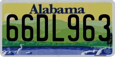 AL license plate 66DL963