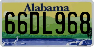 AL license plate 66DL968