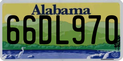 AL license plate 66DL970