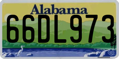 AL license plate 66DL973