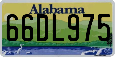 AL license plate 66DL975