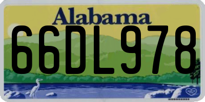 AL license plate 66DL978
