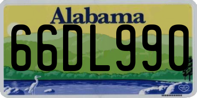 AL license plate 66DL990