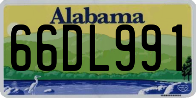 AL license plate 66DL991