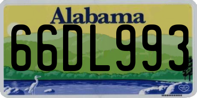 AL license plate 66DL993