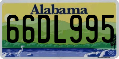 AL license plate 66DL995
