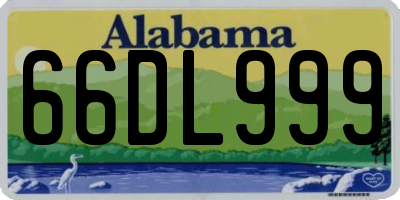 AL license plate 66DL999