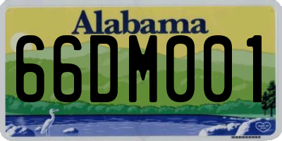 AL license plate 66DM001