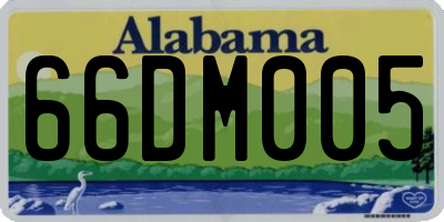 AL license plate 66DM005