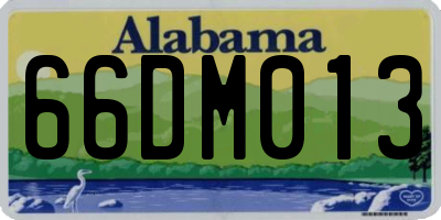 AL license plate 66DM013