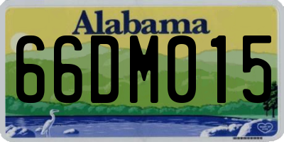AL license plate 66DM015