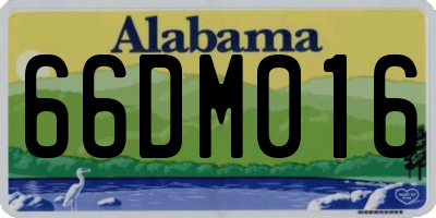 AL license plate 66DM016