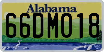 AL license plate 66DM018
