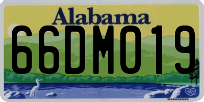 AL license plate 66DM019