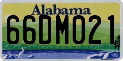 AL license plate 66DM021