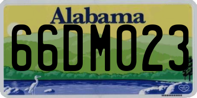 AL license plate 66DM023