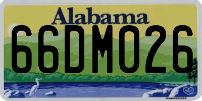 AL license plate 66DM026