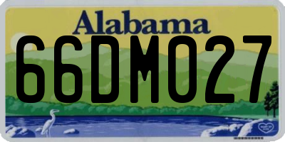 AL license plate 66DM027