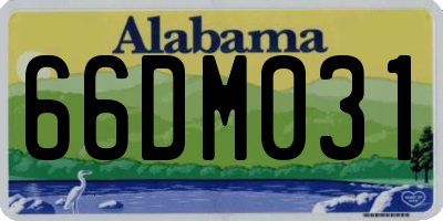 AL license plate 66DM031