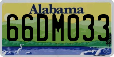 AL license plate 66DM033