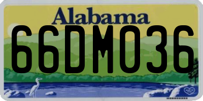 AL license plate 66DM036