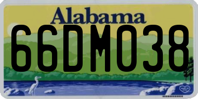 AL license plate 66DM038