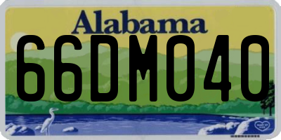 AL license plate 66DM040