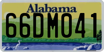 AL license plate 66DM041