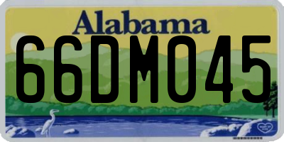 AL license plate 66DM045