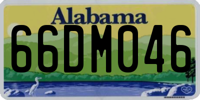 AL license plate 66DM046