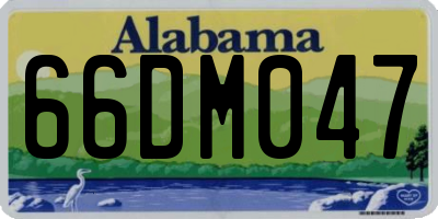 AL license plate 66DM047