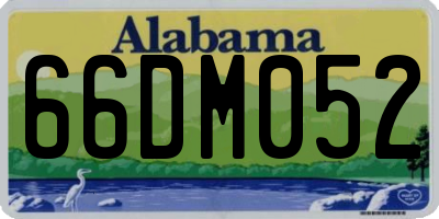AL license plate 66DM052
