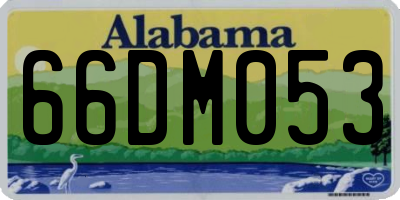 AL license plate 66DM053