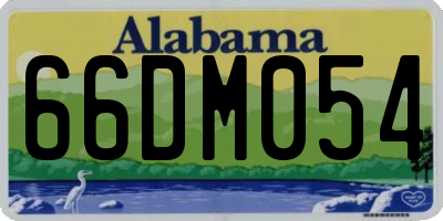 AL license plate 66DM054