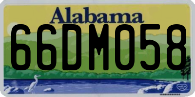 AL license plate 66DM058