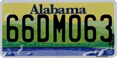 AL license plate 66DM063