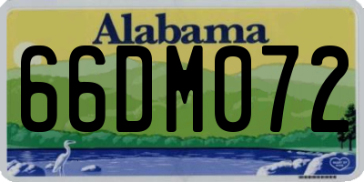 AL license plate 66DM072