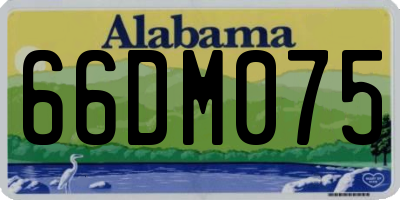 AL license plate 66DM075