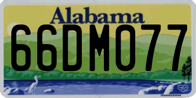 AL license plate 66DM077