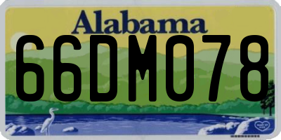 AL license plate 66DM078