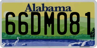 AL license plate 66DM081
