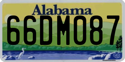 AL license plate 66DM087