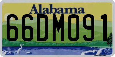 AL license plate 66DM091